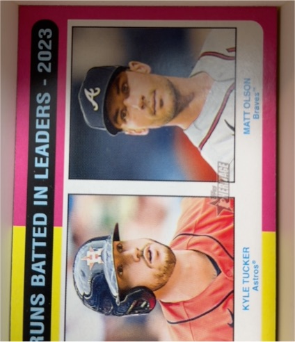 2024 Topps Heritage #308 Matt Olson/Kyle Tucker — front