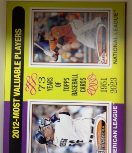 2024 Topps Heritage #199 2012 MVPs Miguel Cabrera / Buster Posey — front