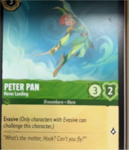 Disney Lorcana The First Chapter #91 Peter Pan Never Landing — front