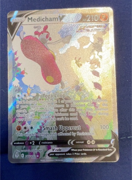 2021 Pokémon SWSH Evolving Skies #186 Medicham V — front
