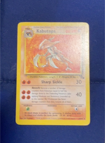 1999 Pokémon #24 Kabutops — front