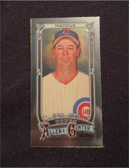 2025 Topps Allen & Ginter #41 Greg Maddux Chrome Mini — front
