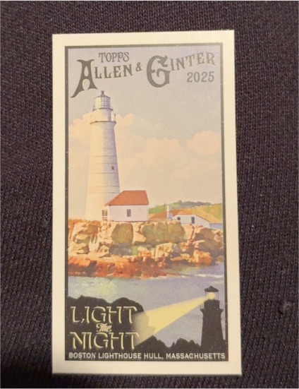 2025 Topps Allen & Ginter Light The Night #LTN-3 Boston Lighthouse Hull Massachusetts — front