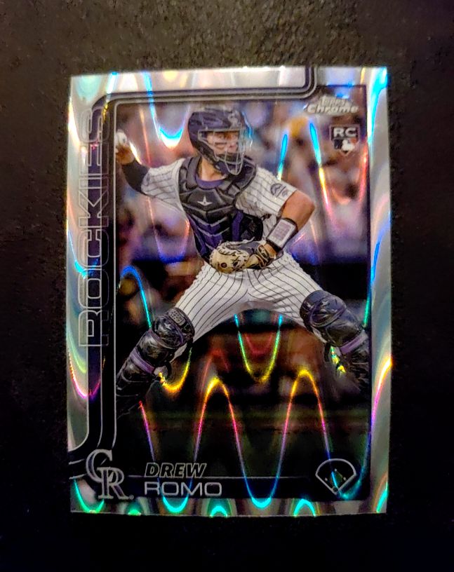 2025 Topps Chrome #124 Drew Romo Rookie — front