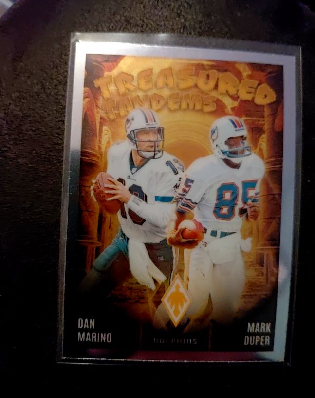 2024 Panini Phoenix #TT-MIA Dan Marino / Mark Duper Treasured Tandems — front