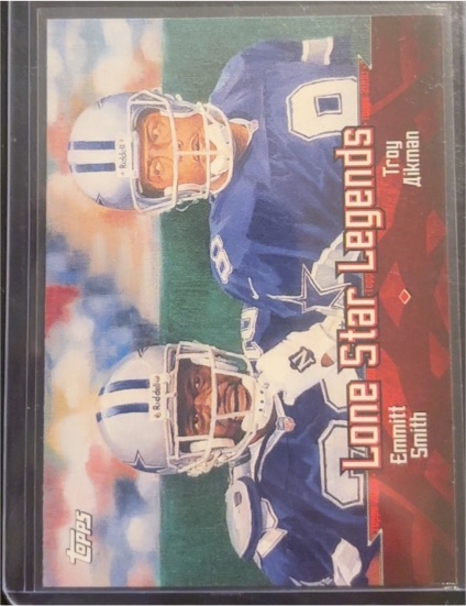 2000 Topps Lone Star Legends #TC9 Emmitt Smith Troy Aikman — front
