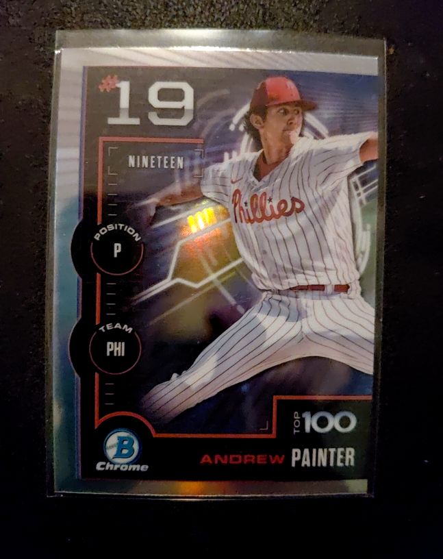 2025 Bowman Chrome Top 100 Prospects #BTP-19 Andrew Painter — front
