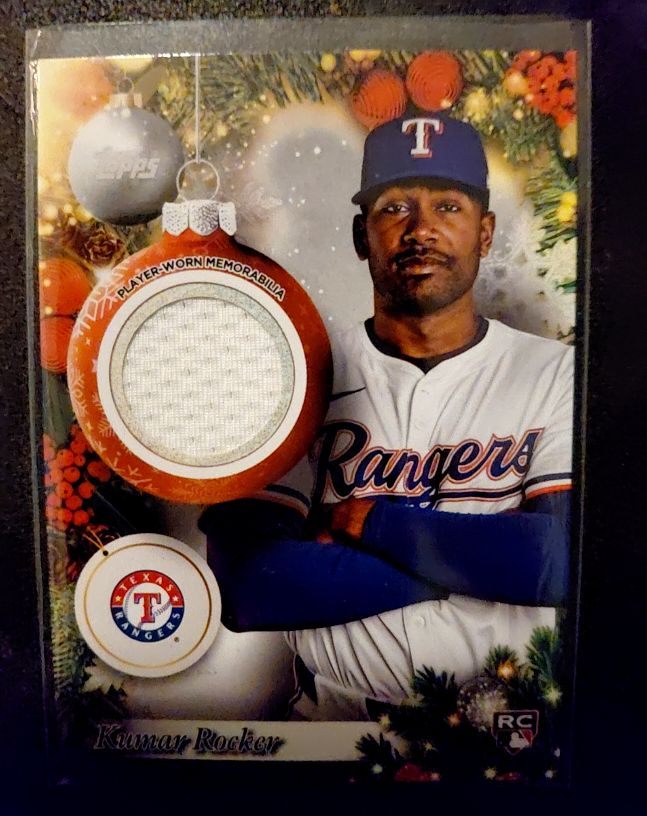 2025 Topps Holiday #PR-KR Kumar Rocker Player Relics — front
