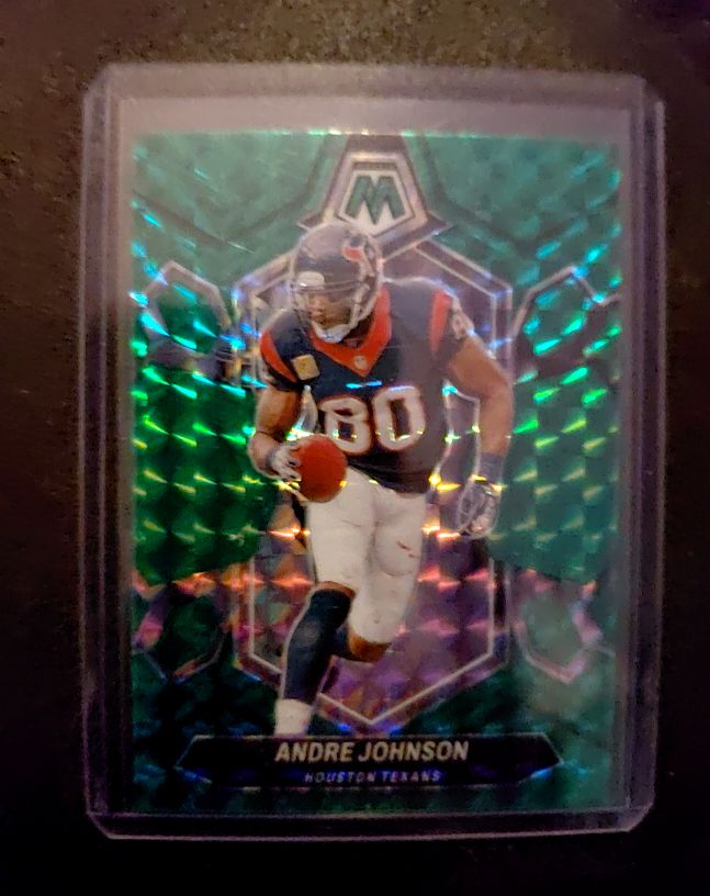 2024 Panini Mosaic Andre Johnson Green Mosaic Prizm — front