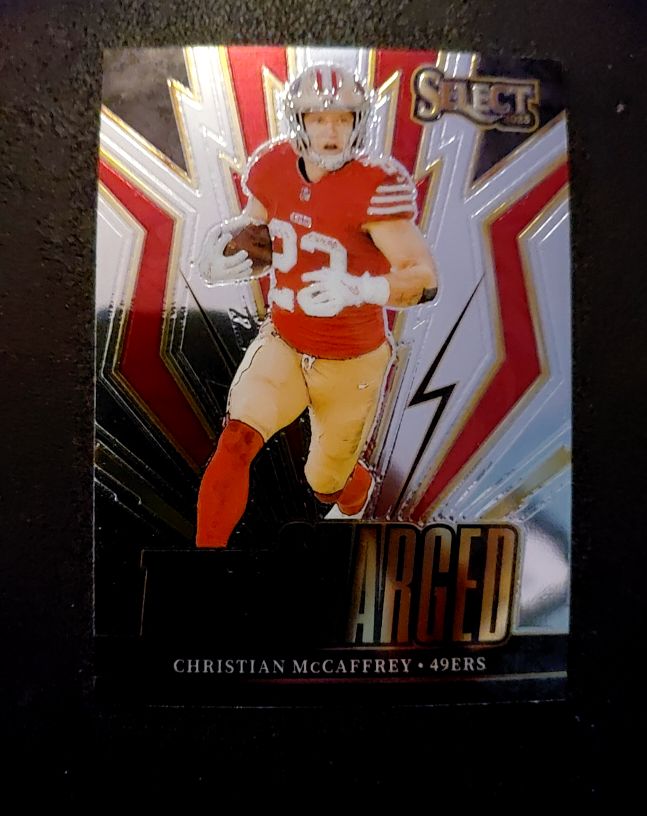 2023 Panini Select #TUR-CMC Christian McCaffrey Turbocharged — front