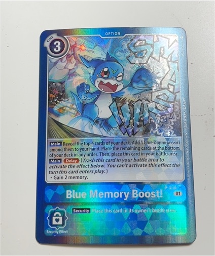 2020 Digimon P-036 Blue Memory Boost! — front