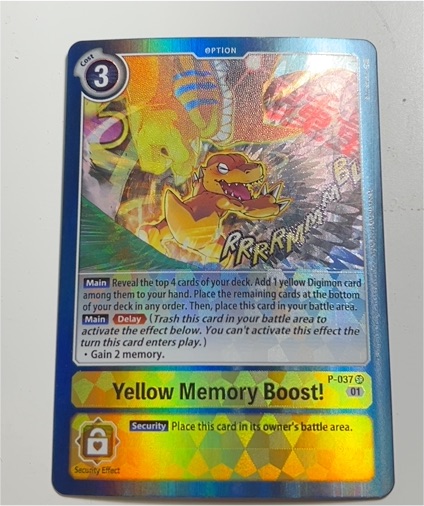 Digimon Card Game Yellow Memory Boost! P-037 — front