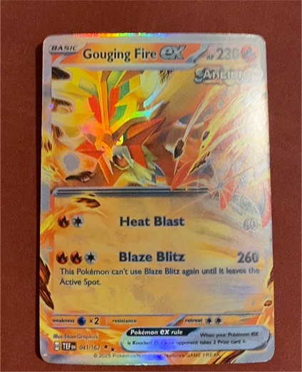 2023 Pokemon SV05: Temporal Forces #038/162 Gouging Fire ex — front