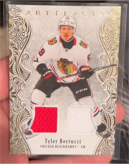 2025-26 Upper Deck Artifacts #40 Tyler Bertuzzi Gold Material Jerseys — front