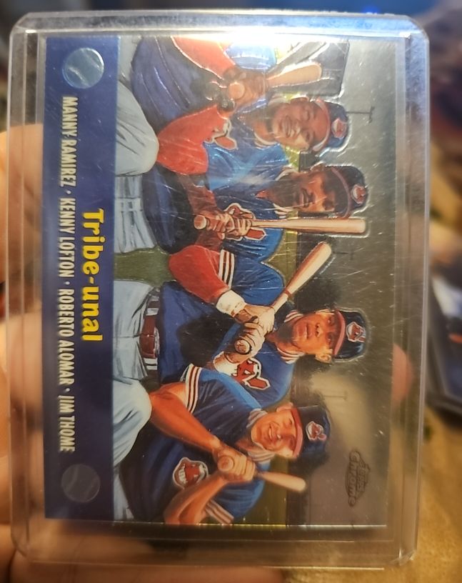 2000 Topps Chrome #TC1 Manny Ramirez/Kenny Lofton/Roberto Alomar/Jim Thome Tribe-unal Cleveland — front
