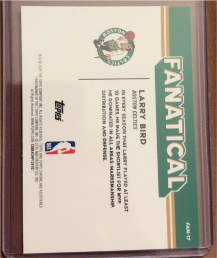 2005 Topps Fanatical #FAN-17 Larry Bird — front