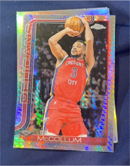 2025-26 Topps Chrome #136 CJ McCollum — front