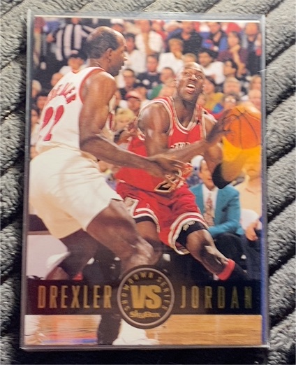 1993-94 SkyBox Premium #SS11 Clyde Drexler / Michael Jordan Showdown Series — front