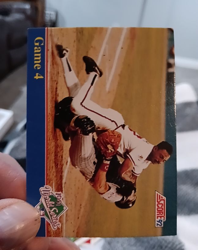1992 Score #B4 Game 4 World Series — front