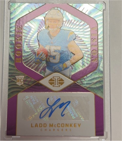 2024 Panini Illusions Rookie Vision Signatures #RVS-LMY Ladd McConkey — front