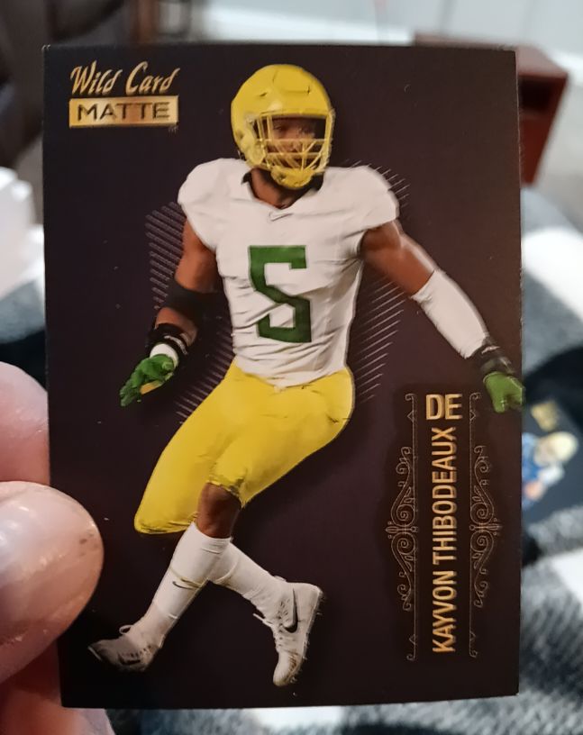 2022 Wild Card MATTE #MB-69 Kayvon Thibodeaux — front