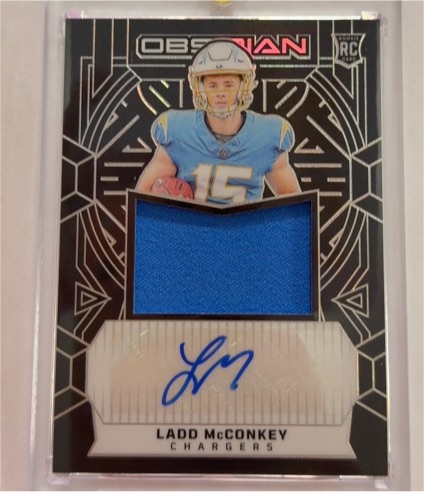 2024 Panini Obsidian #RJJ-LMV Ladd McConkey — front