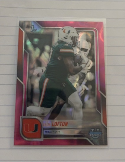 2025 Bowman University Chrome #106 Elija Lofton — front