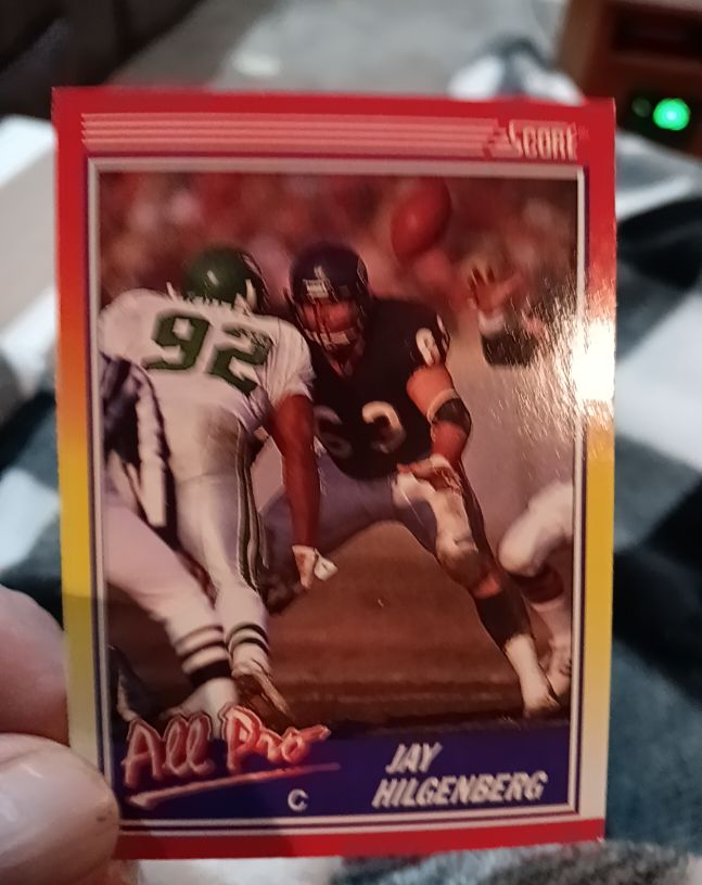 1990 Score #583 Jay Hilgenberg — front