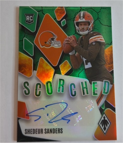 2025 Panini Phoenix Scorched Signatures #SCS-SSS Shedeur Sanders — front
