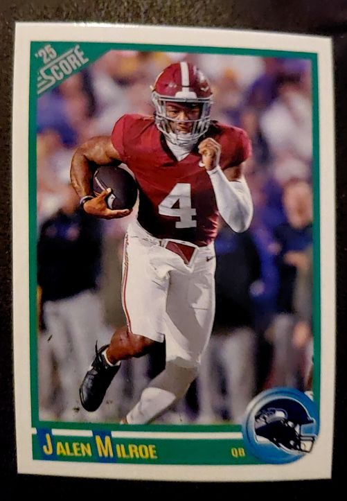 2025 Score #7 Jalen Milroe Anniversary Rookie — front