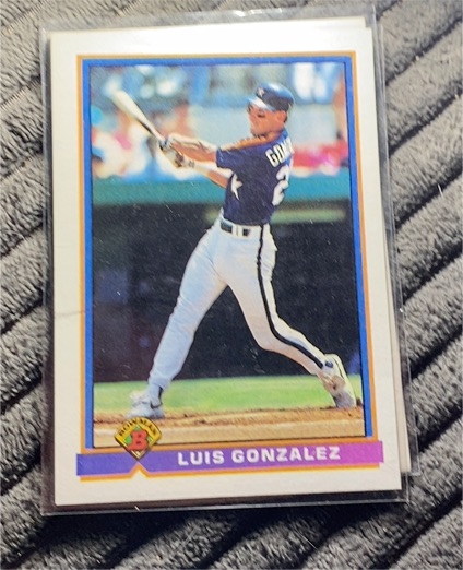 1991 Bowman #550 Luis Gonzalez — front