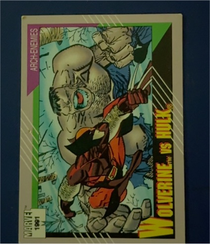 1991 Impel Marvel Universe Series II #108 Wolverine vs Hulk — front