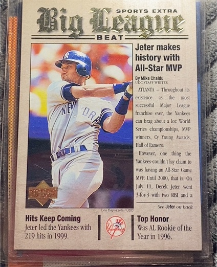 2001 Upper Deck Big League Beat #BB12 Derek Jeter — front