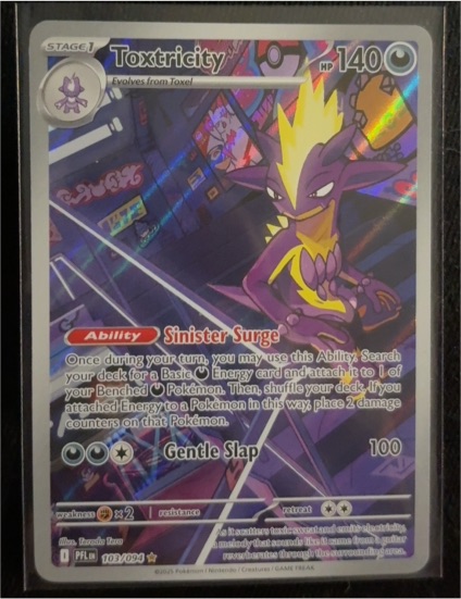 2021 Pokemon TCG ME02: Phantasmal Flames #103 Toxtricity Illustration Rare — front