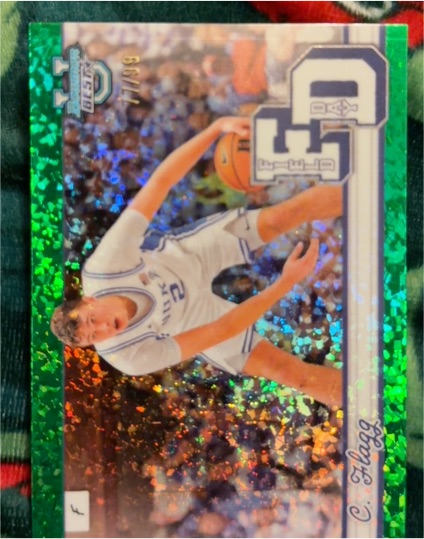 2024 Bowman University Best Field Day Yellow Lazer #41 Cooper Flagg — front