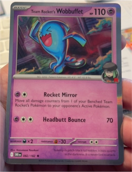 2025 Pokémon Scarlet & Violet Destined Rivals #082 Team Rocket's Wobbuffet — front