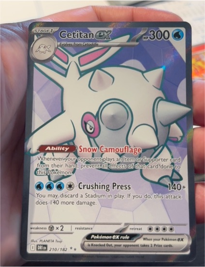 2023 Pokémon SV10: Destined Rivals #210/182 Cetitan ex — front
