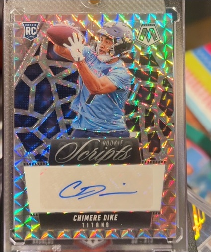2025 Panini Mosaic Rookie Scripts #RS-CD Chimere Dike — front