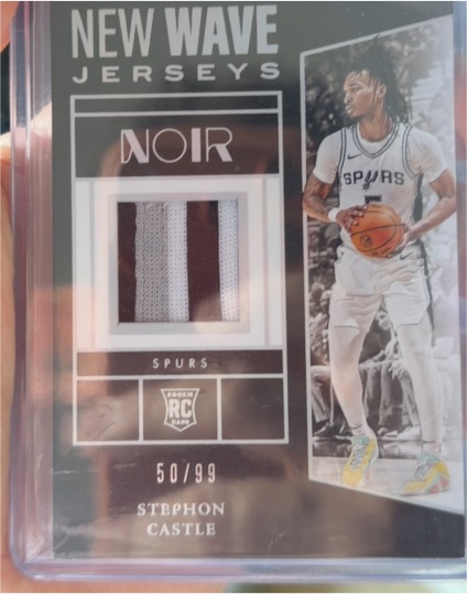 2024-25 Panini Noir #NWJ-CAS Stephon Castle New Wave Jerseys — front