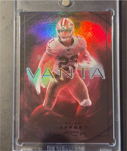 2023 Panini Black Vanta #VA-23 Christian McCaffrey — front