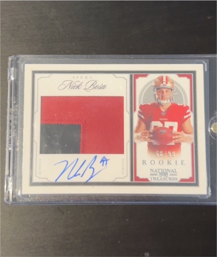 2019 Panini National Treasures #88 Nick Bosa — front