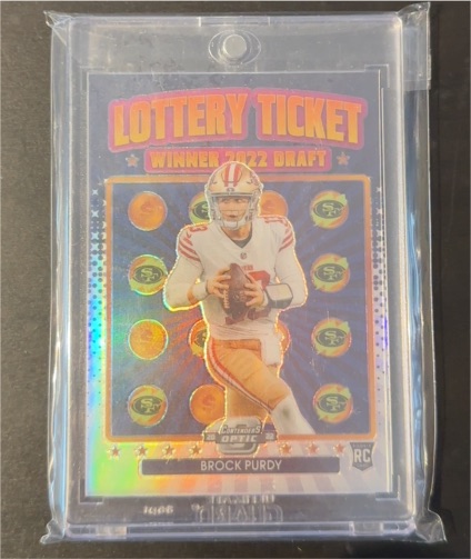 2022 Panini Contenders Optic #LT-10 Brock Purdy Lottery Ticket — front