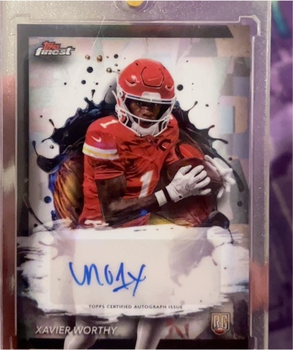 2024 Topps Finest Rookie Finest Autographs #RFA-XW Xavier Worthy — front