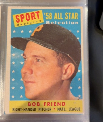 1958 Topps #492 Bob Friend — front