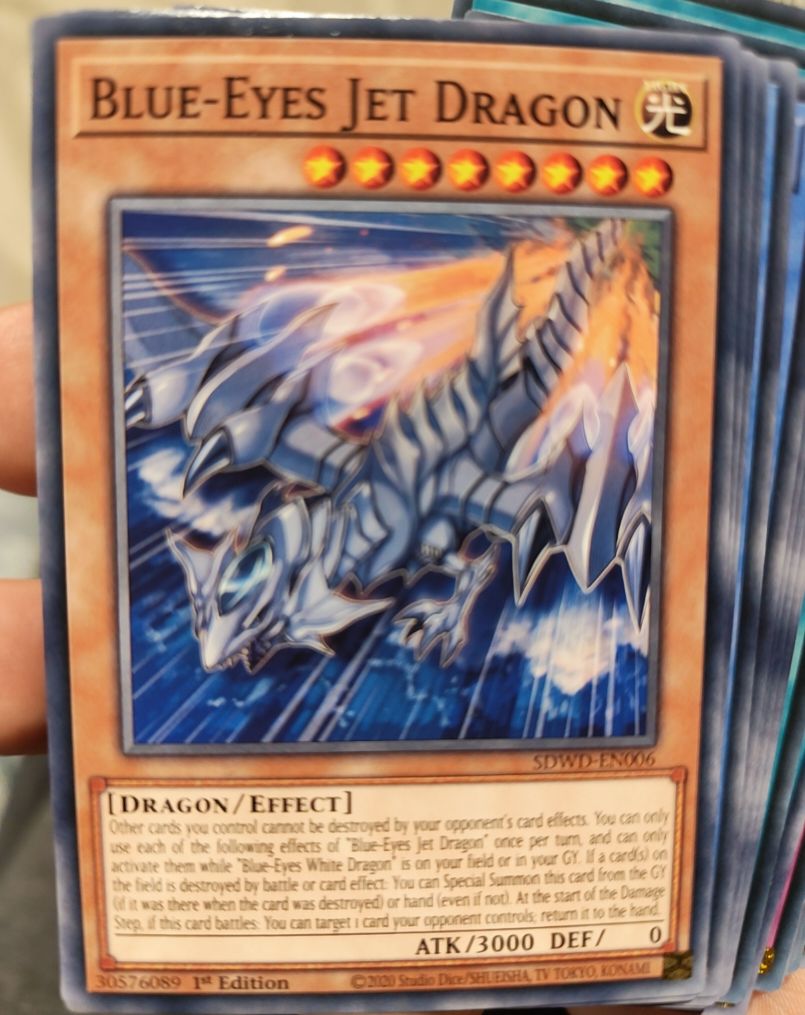 2003 Yu-Gi-Oh! SDWD-EN006 Blue-Eyes Jet Dragon — front