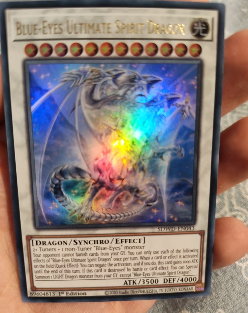 2020 Yu-Gi-Oh! SDWD-EN043 Blue-Eyes Ultimate Spirit Dragon — front