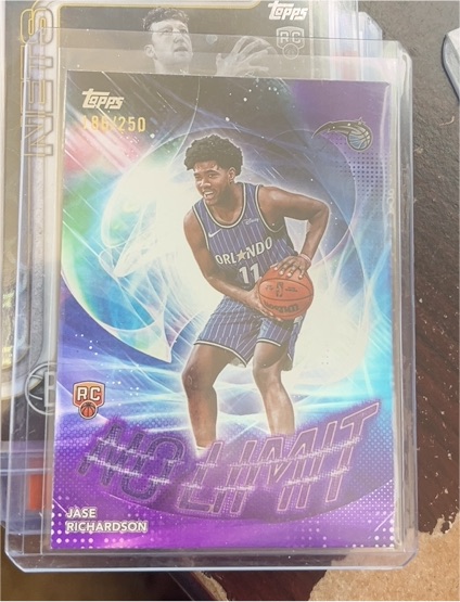 2025-26 Topps #NL-25 Jase Richardson No Limit Rainbow Foil Rookie — front