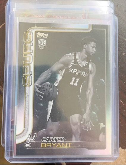 2025-26 Topps Basketball #214 Carter Bryant Blackout Parallel RC — front