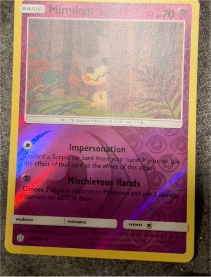 2019 Pokémon Sun & Moon Cosmic Eclipse #96 Mimikyu — front