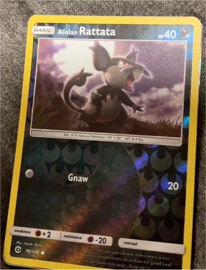 2017 Pokémon Sun & Moon #76 Alolan Rattata — front